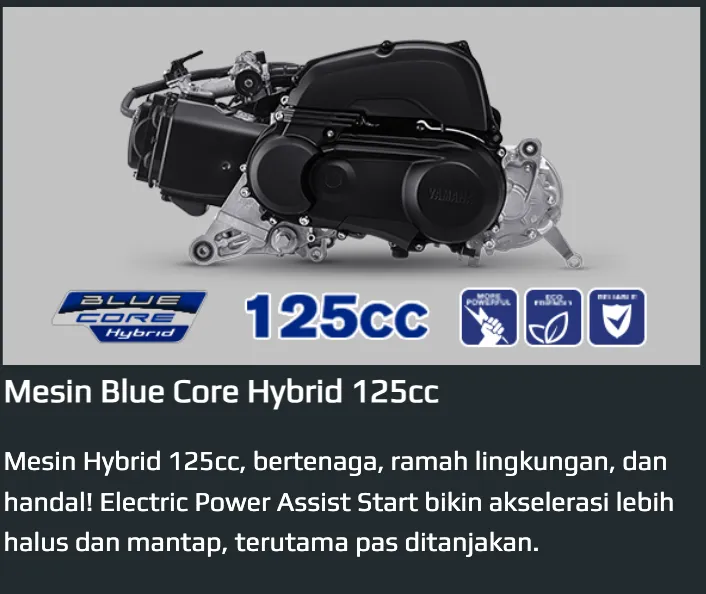 MESIN BLUE CORE HYBRID 125CC